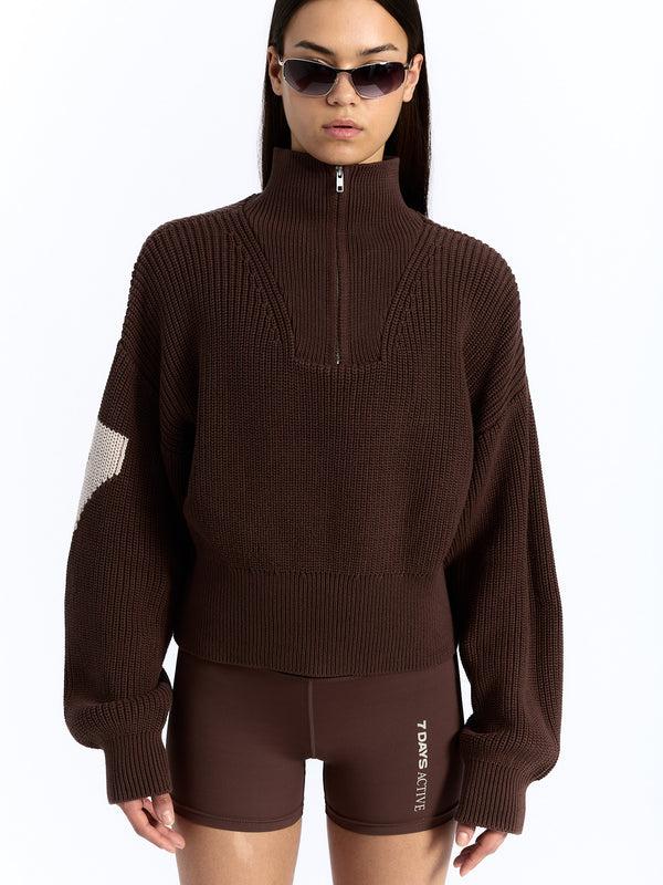 7 Days Active Womens Half Patent Knit Knit Shopping Bag