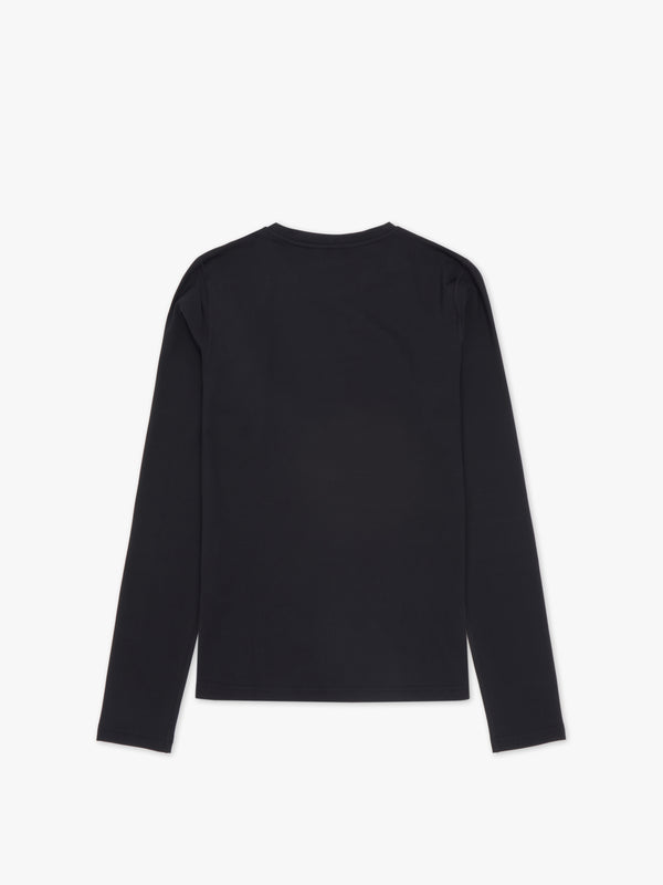 7 Days Active Womens Long Sleeve Training Tee T-shirt L/S Black