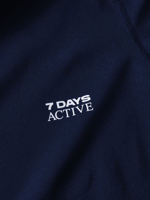 7 Days Active Womens Short Sleeve Training Tee T-shirt S/S Navy