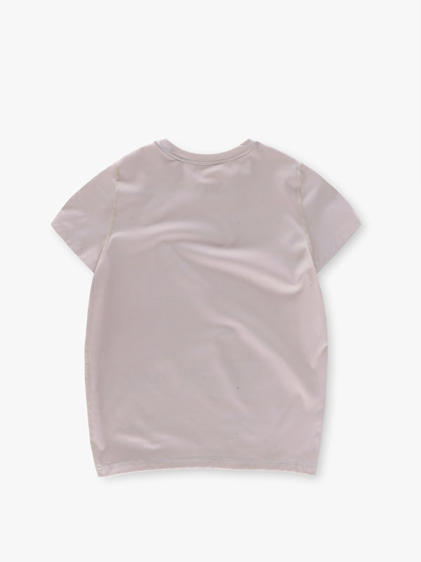 7 Days Active Womens Short Sleeve Training Tee T-shirt S/S Silver Gray