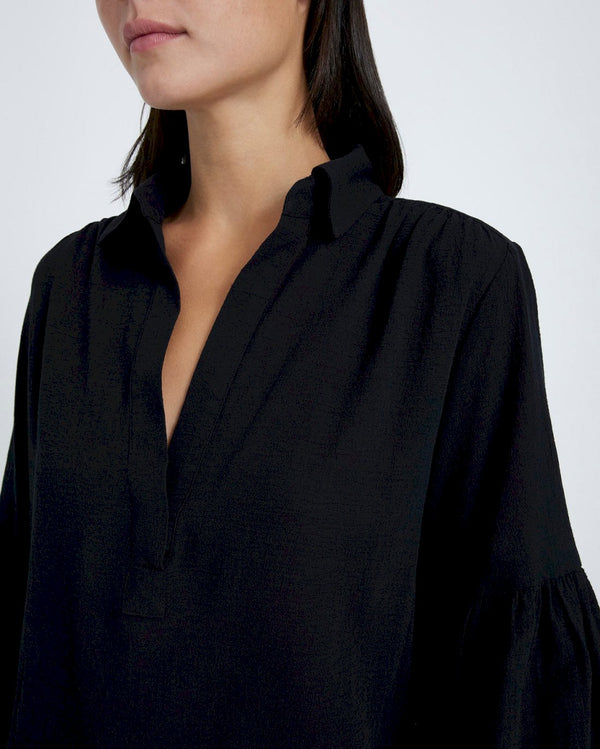 7 For All Mankind Balloon Sleeve Crepe Top Tops