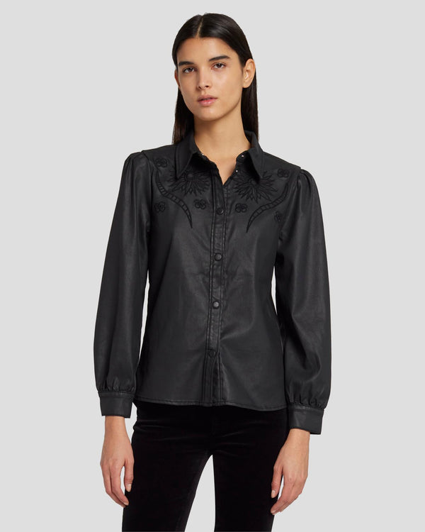 7 for all mankind Coated Western Shirt Tops