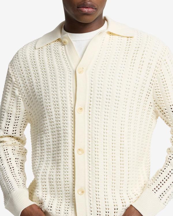 7 For All Mankind Crochet Knit Polo Sweaters