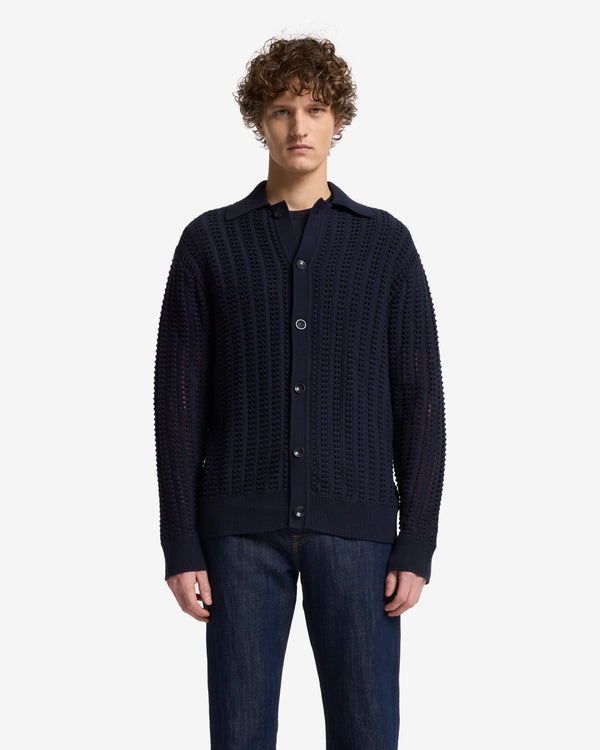 7 For All Mankind Crochet Knit Polo Sweaters