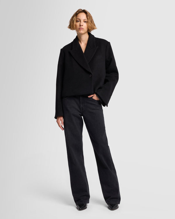 7 For All Mankind Cropped Wool Jacket Jackets