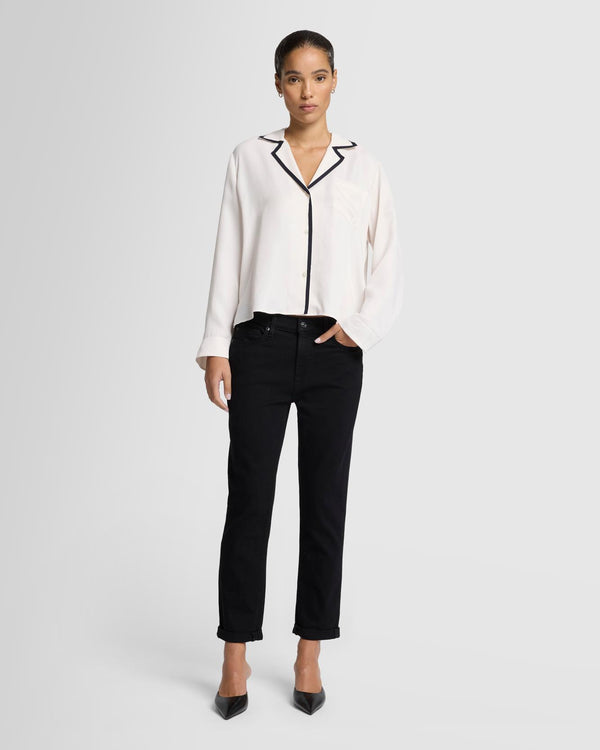 7 For All Mankind Cupro Relaxed Shirt Tops