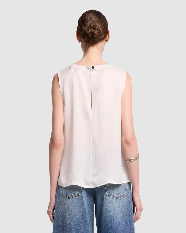 7 For All Mankind Cupro Sleeveless Top Tops