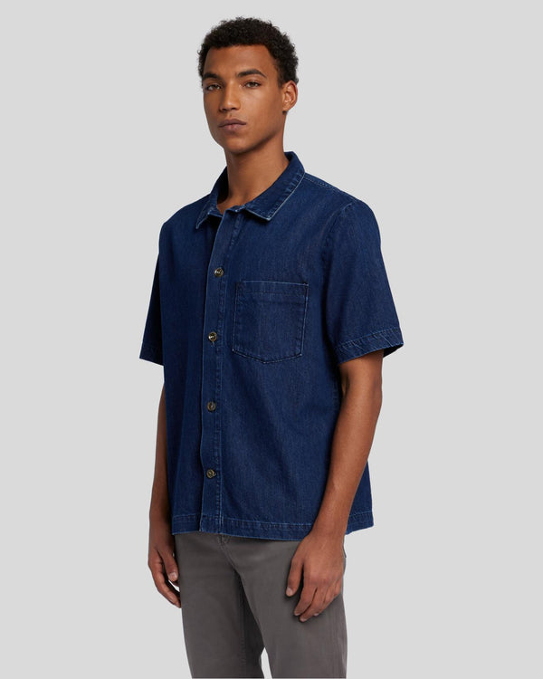 7 For All Mankind Denim Camp Shirt Shirts