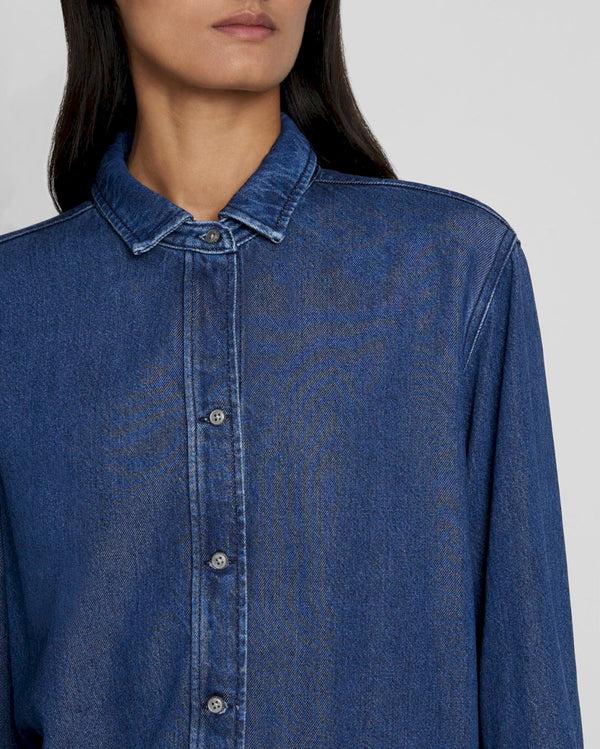 7 For All Mankind Denim Lustre Classic Shirt Tops