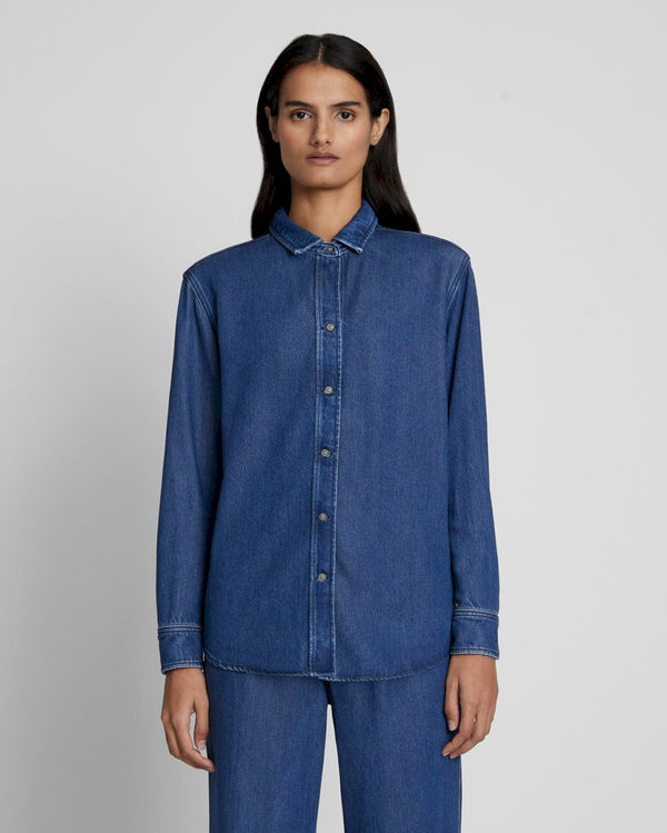 7 for all mankind Denim Lustre Classic Shirt Tops