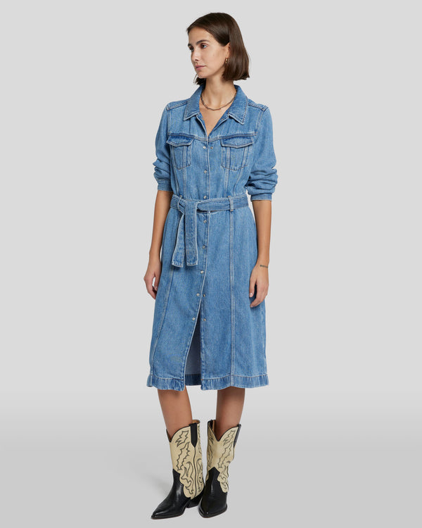 7 For All Mankind Denim Lustre Dress Dresses