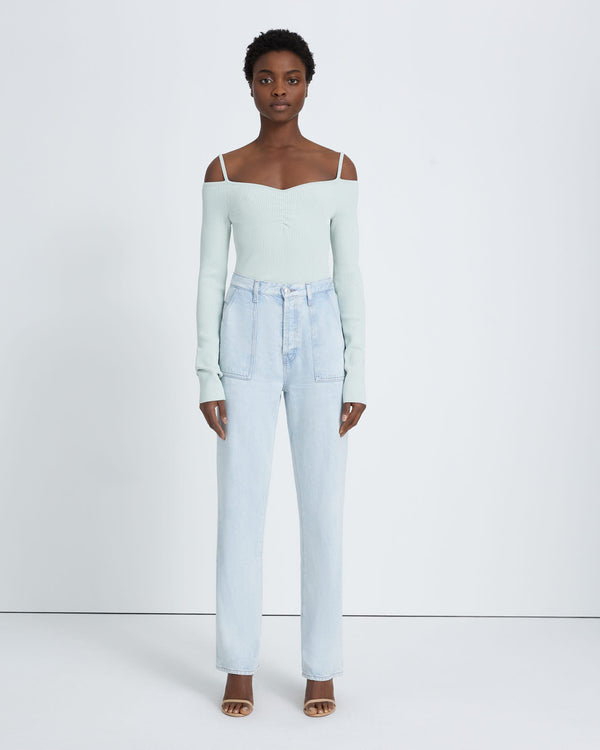 7 for all mankind Denim Lustre Easy Straight Jeans