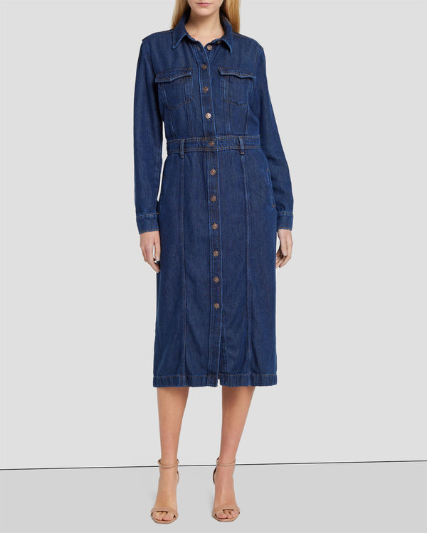 7 For All Mankind Denim Lustre Luxe Dress Dresses