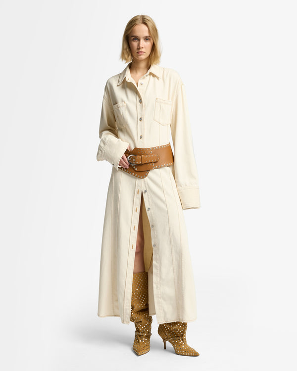 7 For All Mankind Denim Maxi Shirtdress Dresses