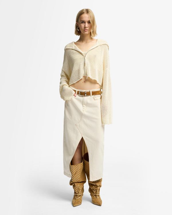 7 For All Mankind Denim Midi Skirt Skirts