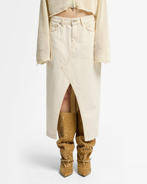 7 For All Mankind Denim Midi Skirt Skirts