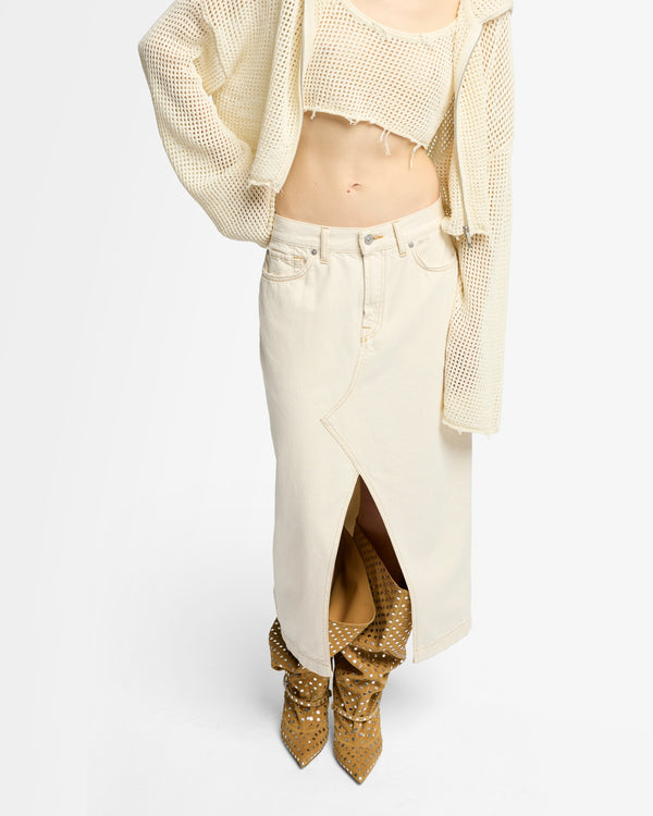 7 For All Mankind Denim Midi Skirt Skirts