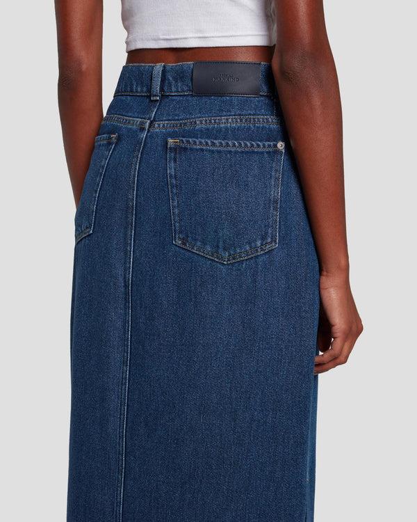 7 For All Mankind Denim Midi Skirt Skirts