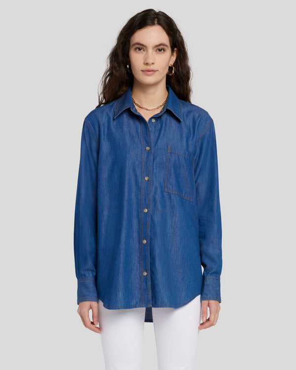 7 For All Mankind Denim Shirt Tops