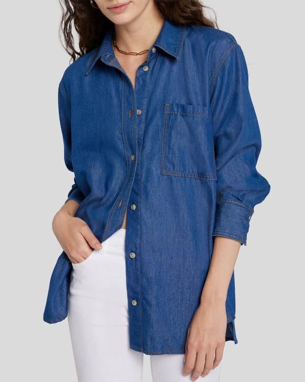 7 For All Mankind Denim Shirt Tops