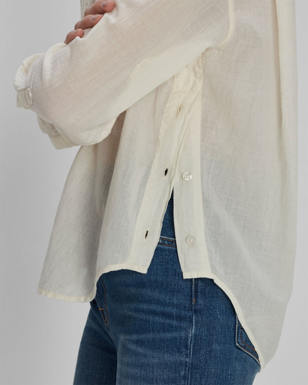 7 For All Mankind Eyelet Classic Shirt Tops
