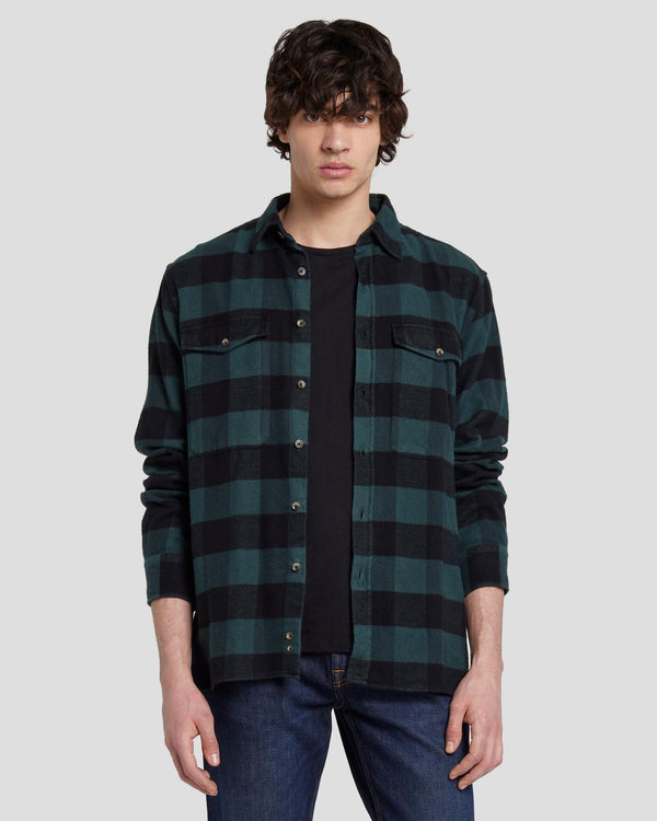 7 For All Mankind Flannel Overshirt Shirts