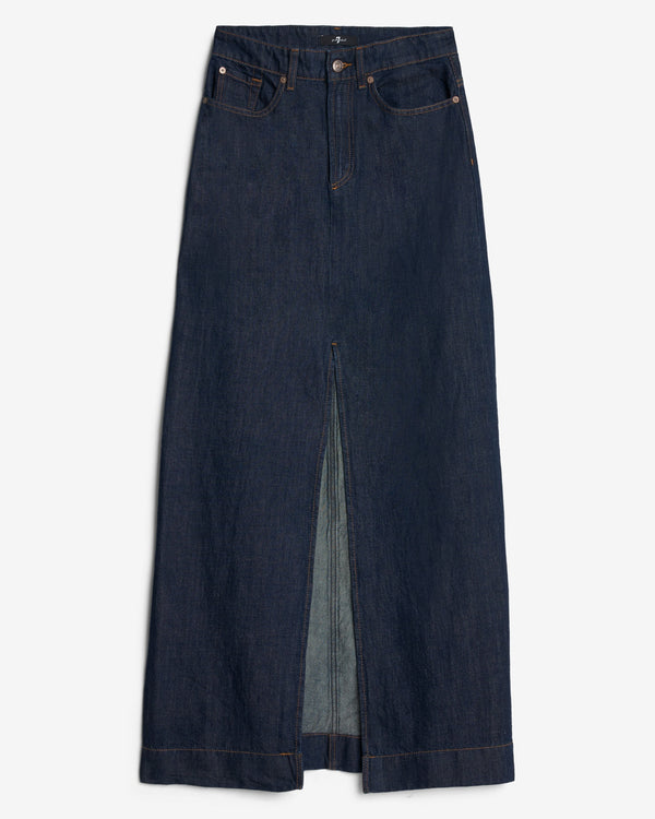 7 for all mankind Indigo Linen Calla Skirt Skirts