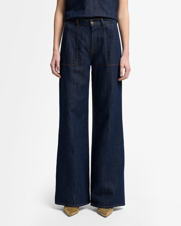 7 For All Mankind Indigo Linen Lotta Jeans