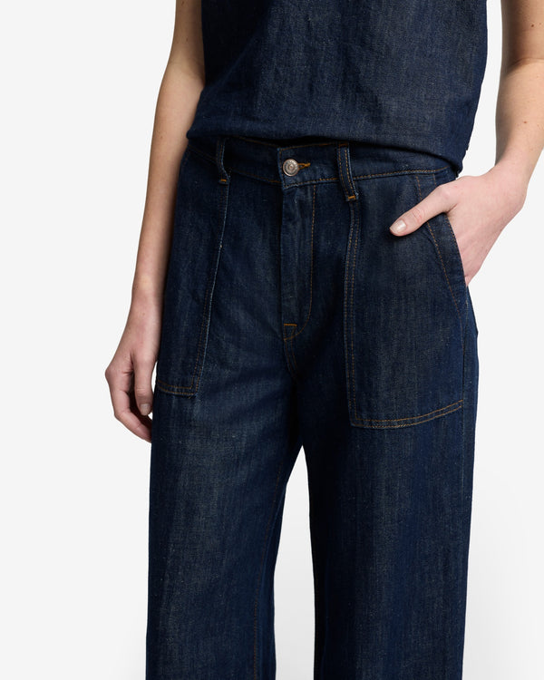 7 For All Mankind Indigo Linen Lotta Jeans