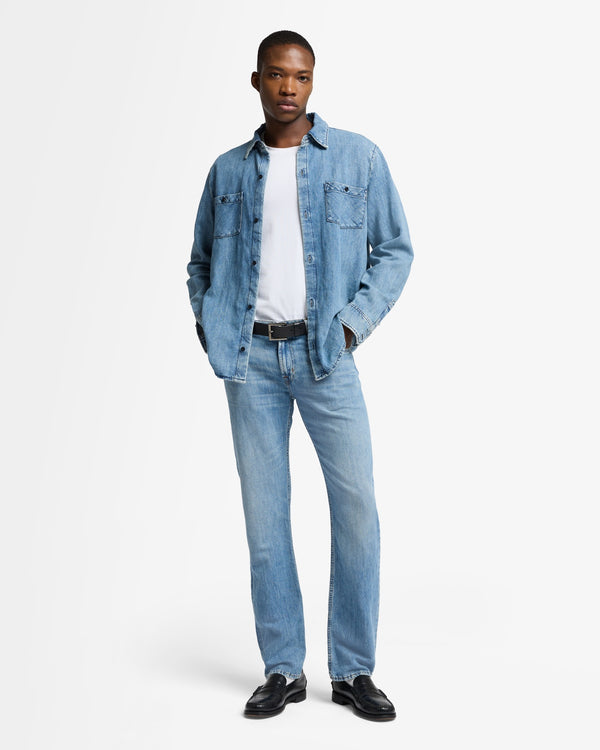 7 For All Mankind Indigo Linen Overshirt Shirts