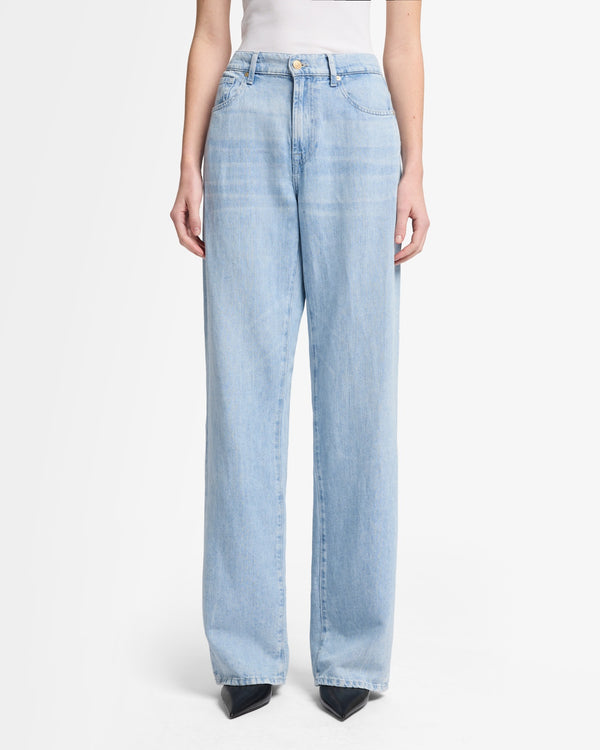 7 For All Mankind Indigo Linen Tess Trouser Jeans