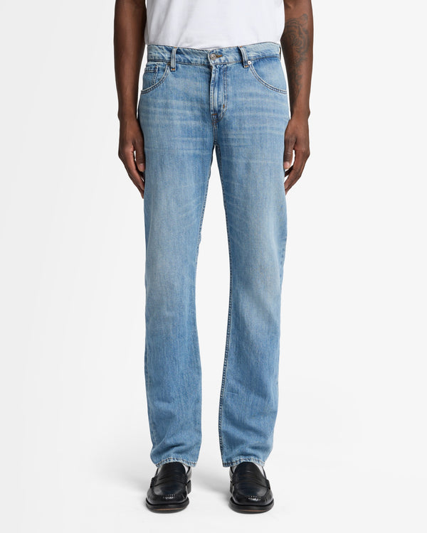 7 For All Mankind Indigo Linen The Straight Jeans