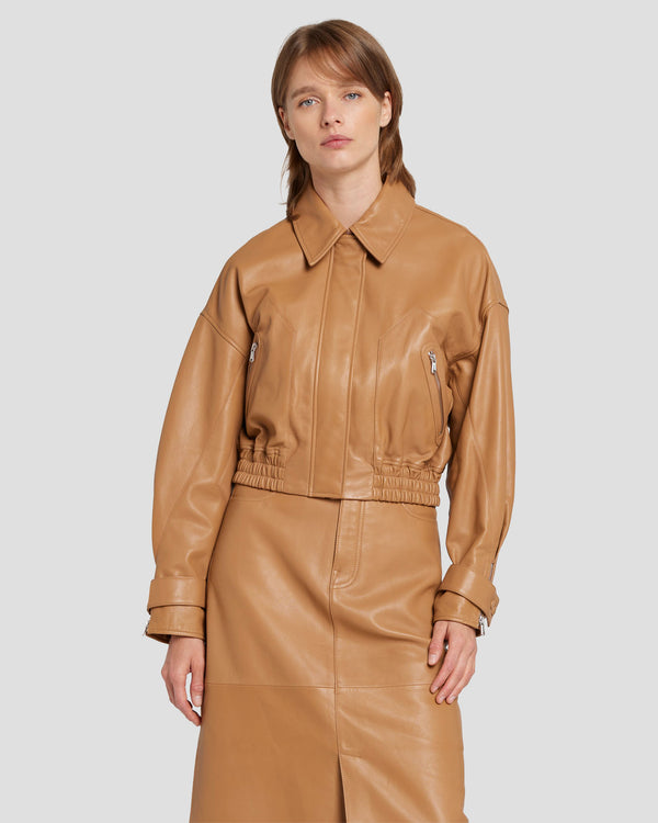 7 For All Mankind Leather Moto Jacket Jackets