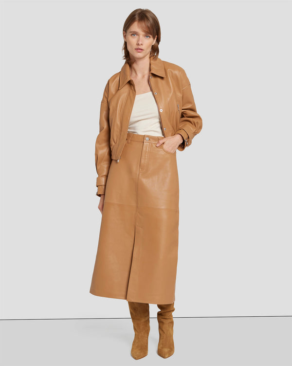 7 For All Mankind Leather Moto Jacket Jackets