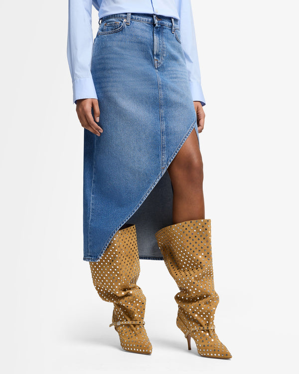 7 For All Mankind Libby Denim Slit Skirt Skirts