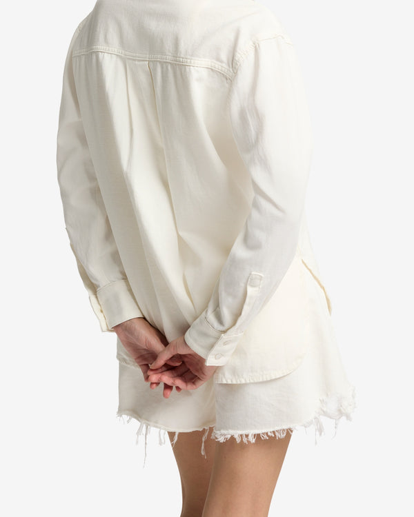 7 For All Mankind Linen Blend Easy Shirt Tops