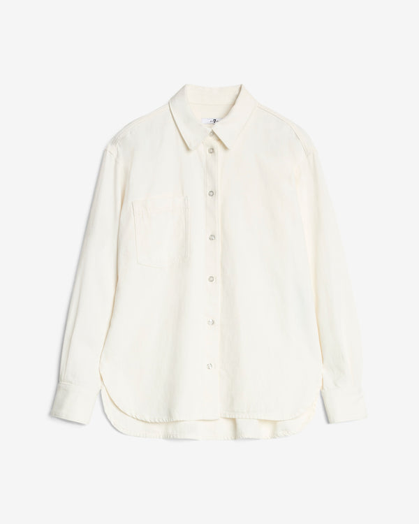 7 for all mankind Linen Blend Easy Shirt Tops