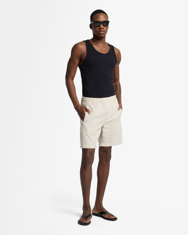 7 For All Mankind Linen Blend Jogger Short Shorts