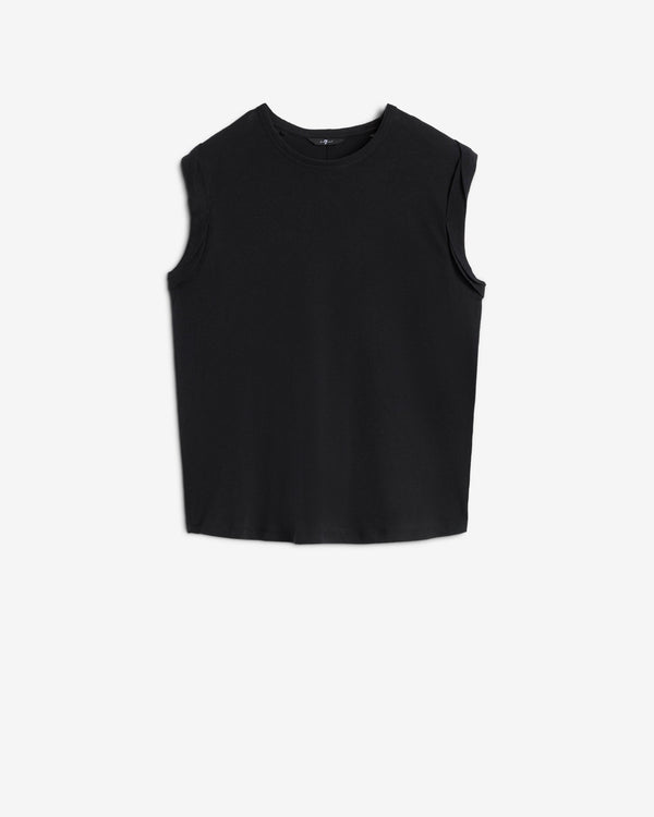 7 for all mankind Linen Blend Muscle Tee Tops