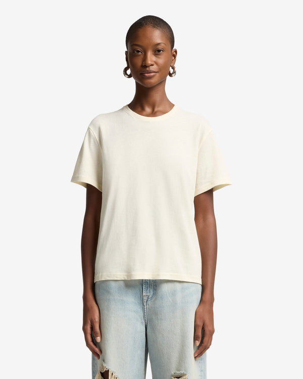 7 For All Mankind Linen Blend Tee Tops