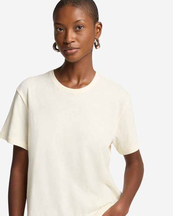 7 For All Mankind Linen Blend Tee Tops