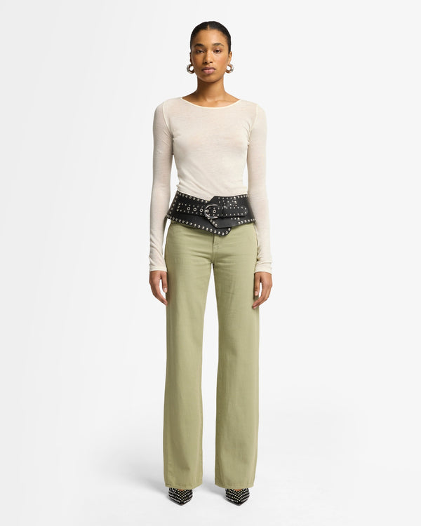 7 For All Mankind Linen Blend Tess Trouser Pants