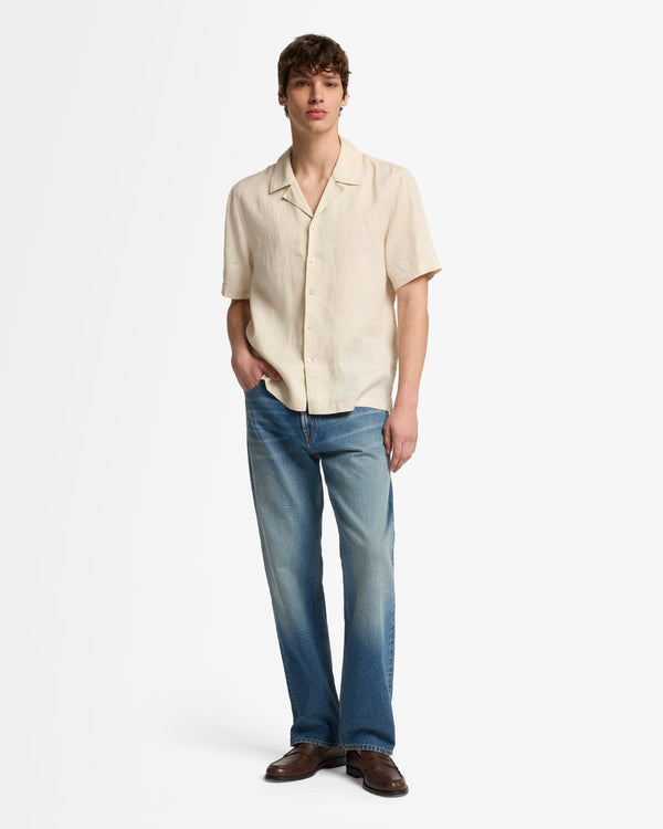 7 For All Mankind Linen Camp Shirt Shirts
