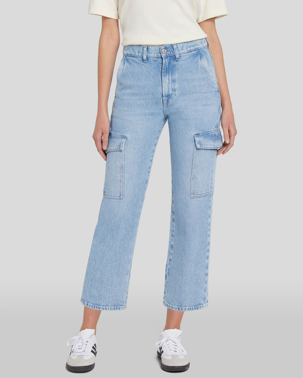 7 For All Mankind Logan Cropped Cargo Jean Jeans