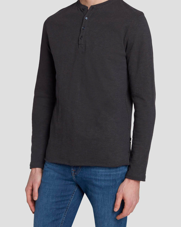 7 For All Mankind Long Sleeve Henley Tees