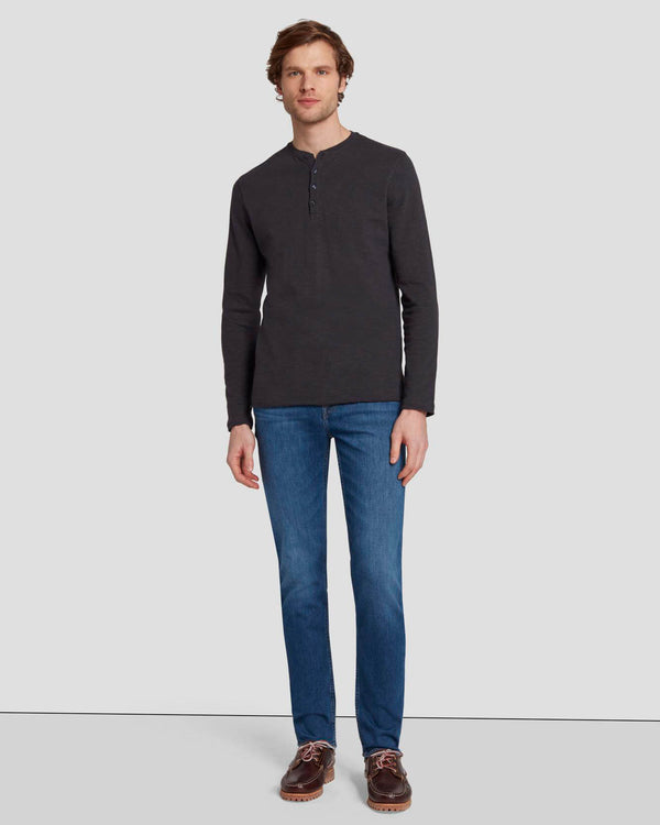 7 For All Mankind Long Sleeve Henley Tees