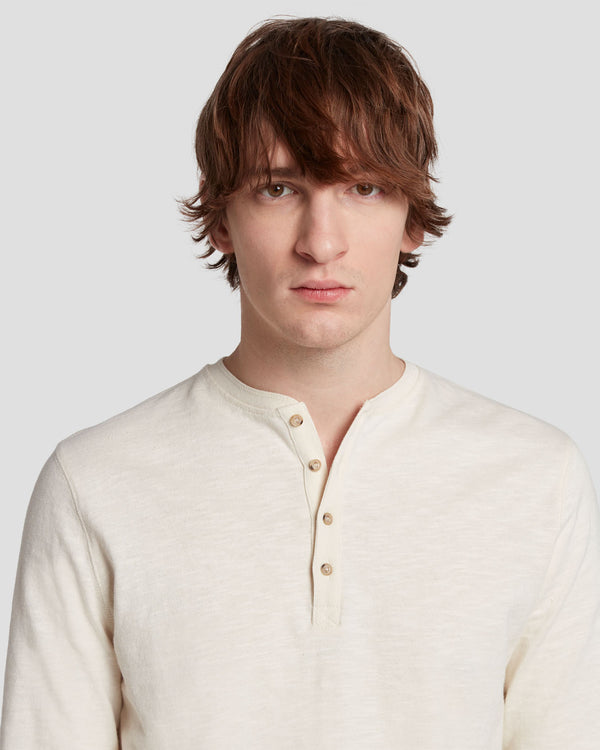 7 For All Mankind Long Sleeve Henley Tees