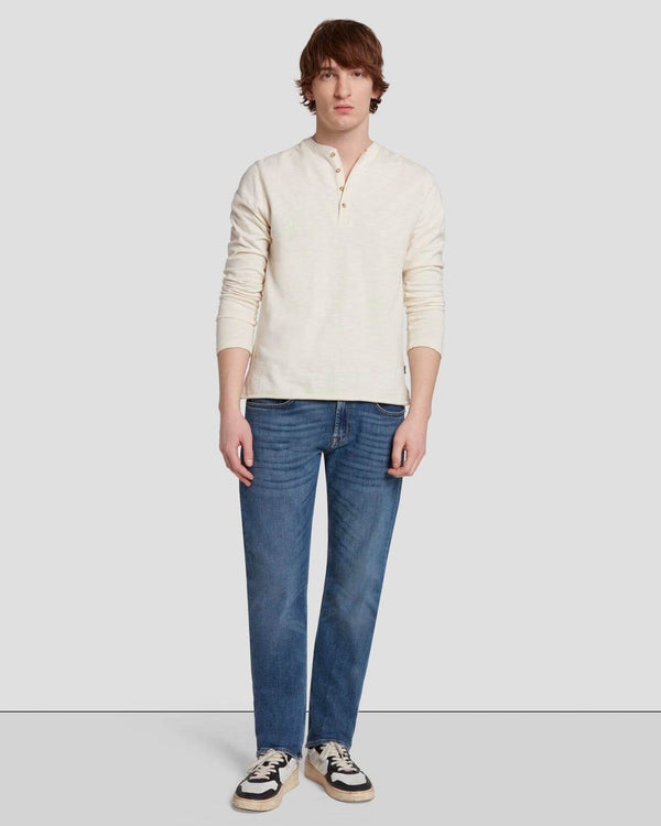 7 For All Mankind Long Sleeve Henley Tees