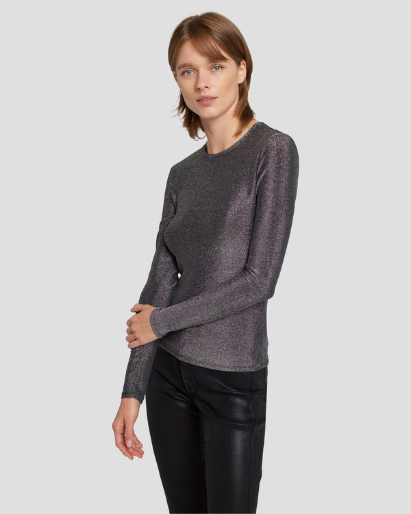 7 for all mankind Long Sleeve Shimmer Top Tops