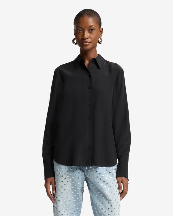 7 For All Mankind Long Sleeve Silk Blouse Tops